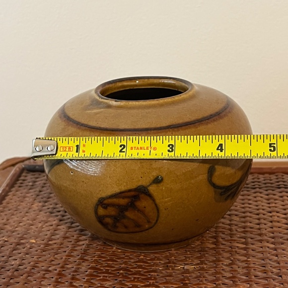 VINTAGE MID CENTURY STUDIO CERAMIC STONEWARE POTTERY VASE SMALL POT - Picture 7 of 10